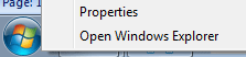 Windows 7 Start Button, Properties